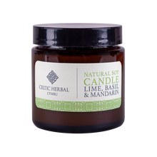 Load image into Gallery viewer, Celtic Herbal - Mandarin, Lime &amp; Basil Natural Soy Candle 100g
