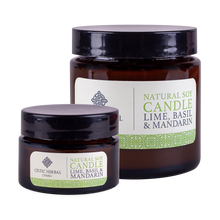 Load image into Gallery viewer, Celtic Herbal - Mandarin, Lime &amp; Basil Natural Soy Candles
