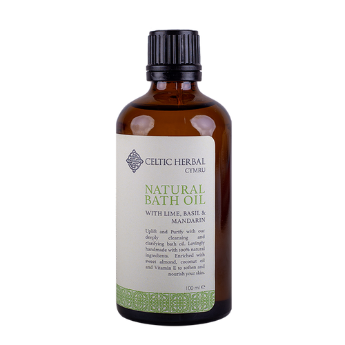 Celtic Herbal - Natural Bath Oil with Mandarin, Lime & Basil 100ml