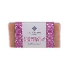Load image into Gallery viewer, Celtic Herbal - Rose Geranium &amp; Grapefruit Soap 100g
