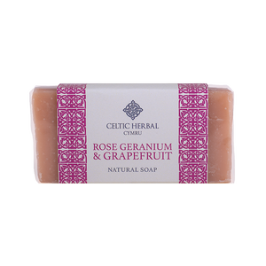 Celtic Herbal - Rose Geranium & Grapefruit Soap 100g