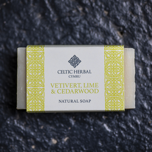 Vertivert, Lime & Cedarwood Soap - Celtic Herbal Natural Handmade Soap